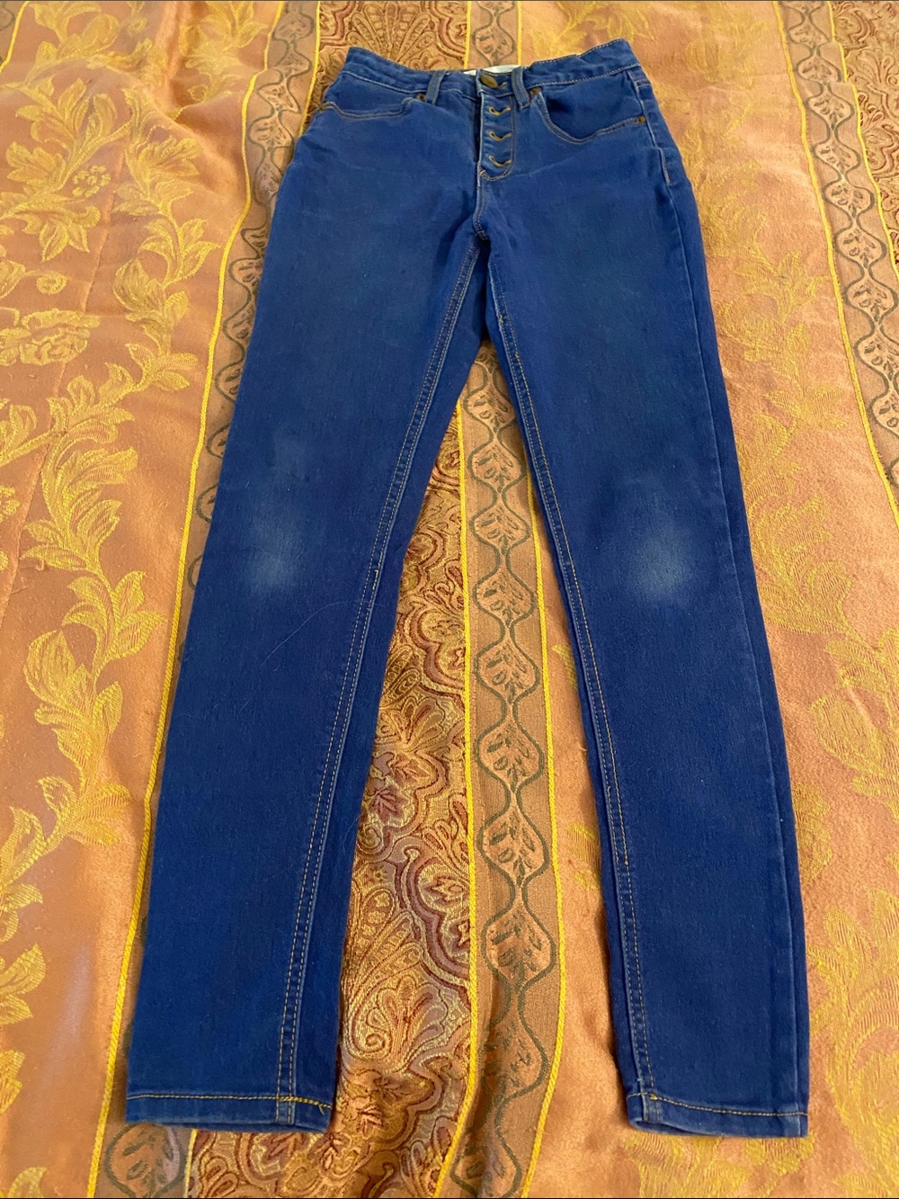 No Boundaries Women's straight fit Jeans in Deep Blue